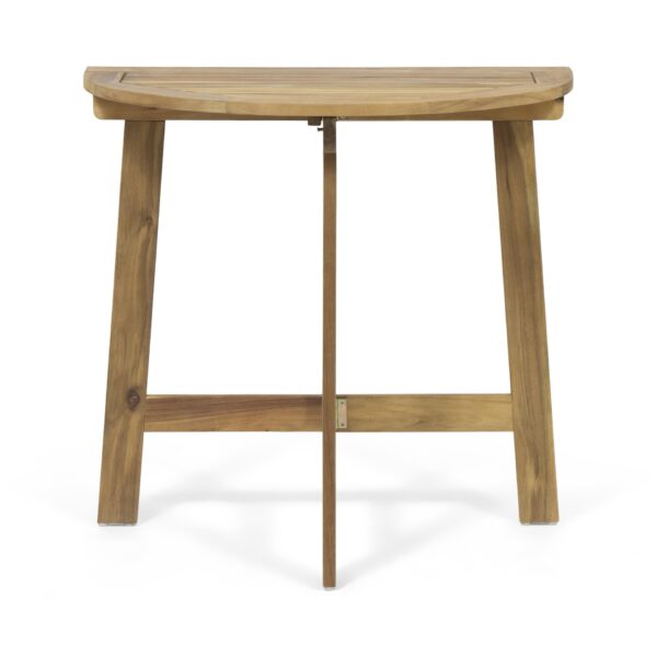 Outdoor Half Round Folding Bistro Table - Natural