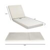 Premium Acacia Wood Lounge Chaise Set With Water Resistant Cushions, Adjustable Recline - Cream / Teak - Image 4