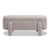 Hugo - Oval Fully Upholstered Storage Bench - Brown - Image 4