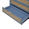 3 Drawer Cabinet Natural Rattan Suitable For Bedroom - Blue - Image 13