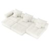 Modern Oversized Modular Sectional Sofa, Sparkling Chenille Fabric Soft Cushion Sofa With 6 Pillows, 6 Pieces Diy Combination Tufted Sofa, No Assembly Required - Beige - Image 21