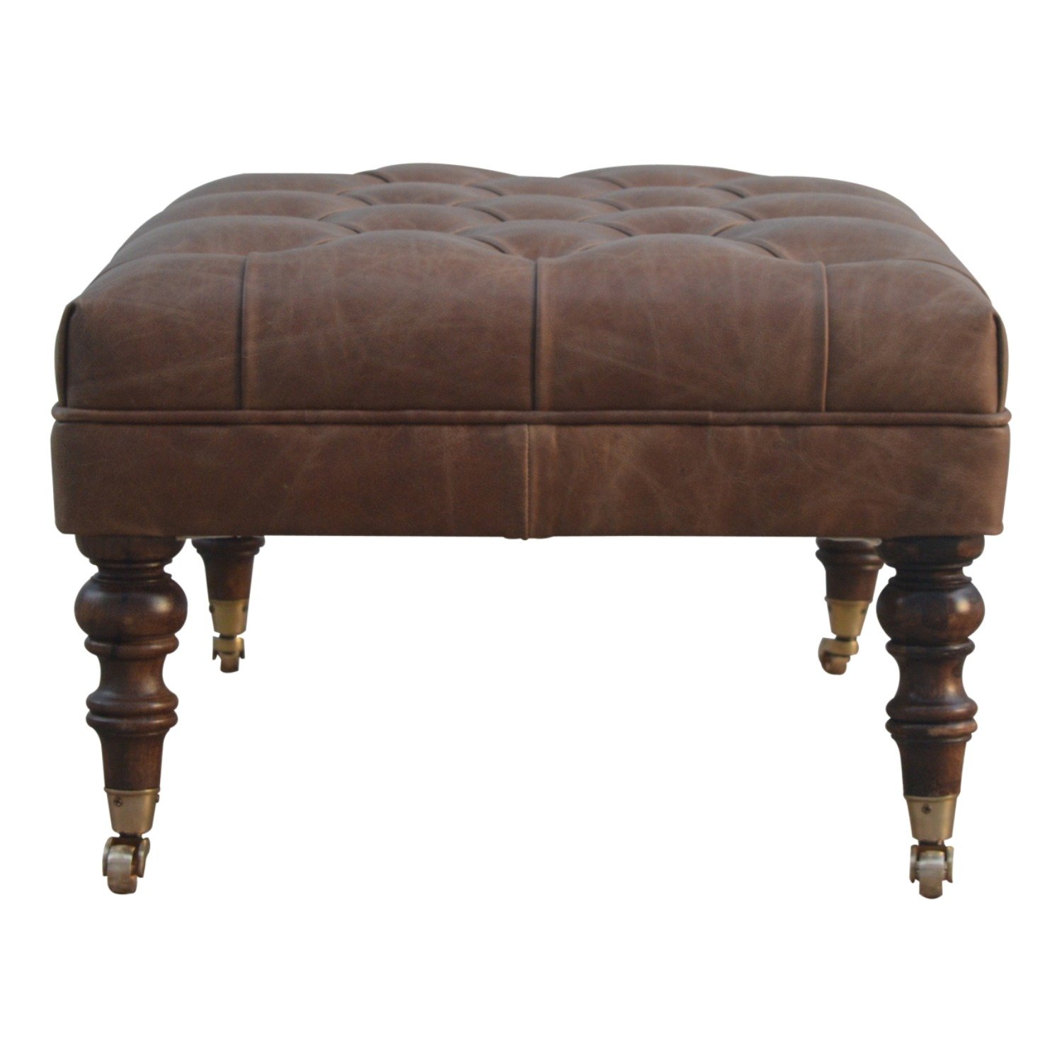 Buffalo - Leather Ottoman - Brown - Image 10