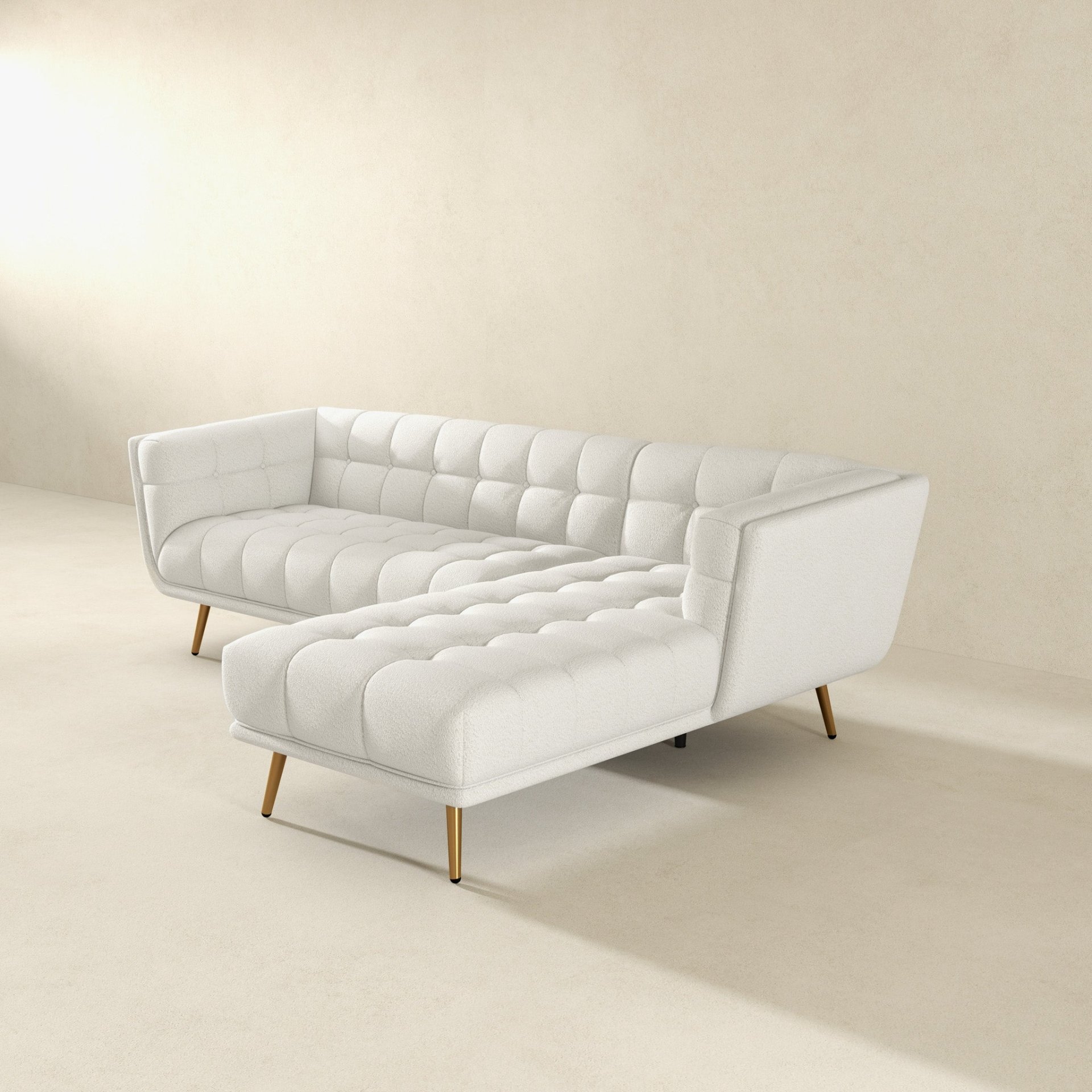 Addison - Right Sectional Sofa - Cream - Image 3