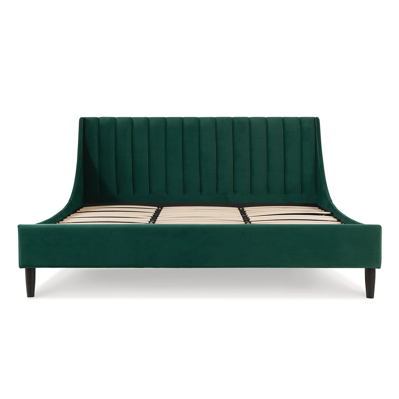 Aspen - King Vertical Tufted Modern Headboard Platform Bed Set - Evergreen - Image 10