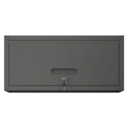 Heavy Duty, Metal Wall Mounted Tool Storage Cabinet Steel Metal Garage Storage Cabinet - Black / Gray