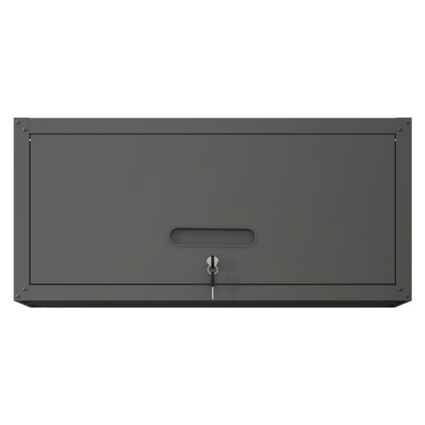 Heavy Duty, Metal Wall Mounted Tool Storage Cabinet Steel Metal Garage Storage Cabinet - Black / Gray