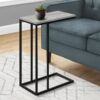 Accent Table, C - Shaped, Contemporary & Convenient Design - Gray - Image 7
