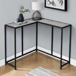 Corner Accent Console Table For Entryway, Contemporary Stylish - Gray