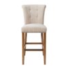Bar Stool With Bronze Nail Heads - Cream - Image 6