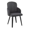 Dahlia - Contemporary Dining Chair (Set of 2) - Gray / Black - Image 2
