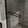 Matte Black Double Sliding Glass Shower Door With Aluminum Frame And SGCC Clear Tempered Glass - Black - Image 4