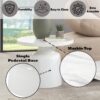 Zaid - Engineering Marble High Gloss End Table - White - Image 4