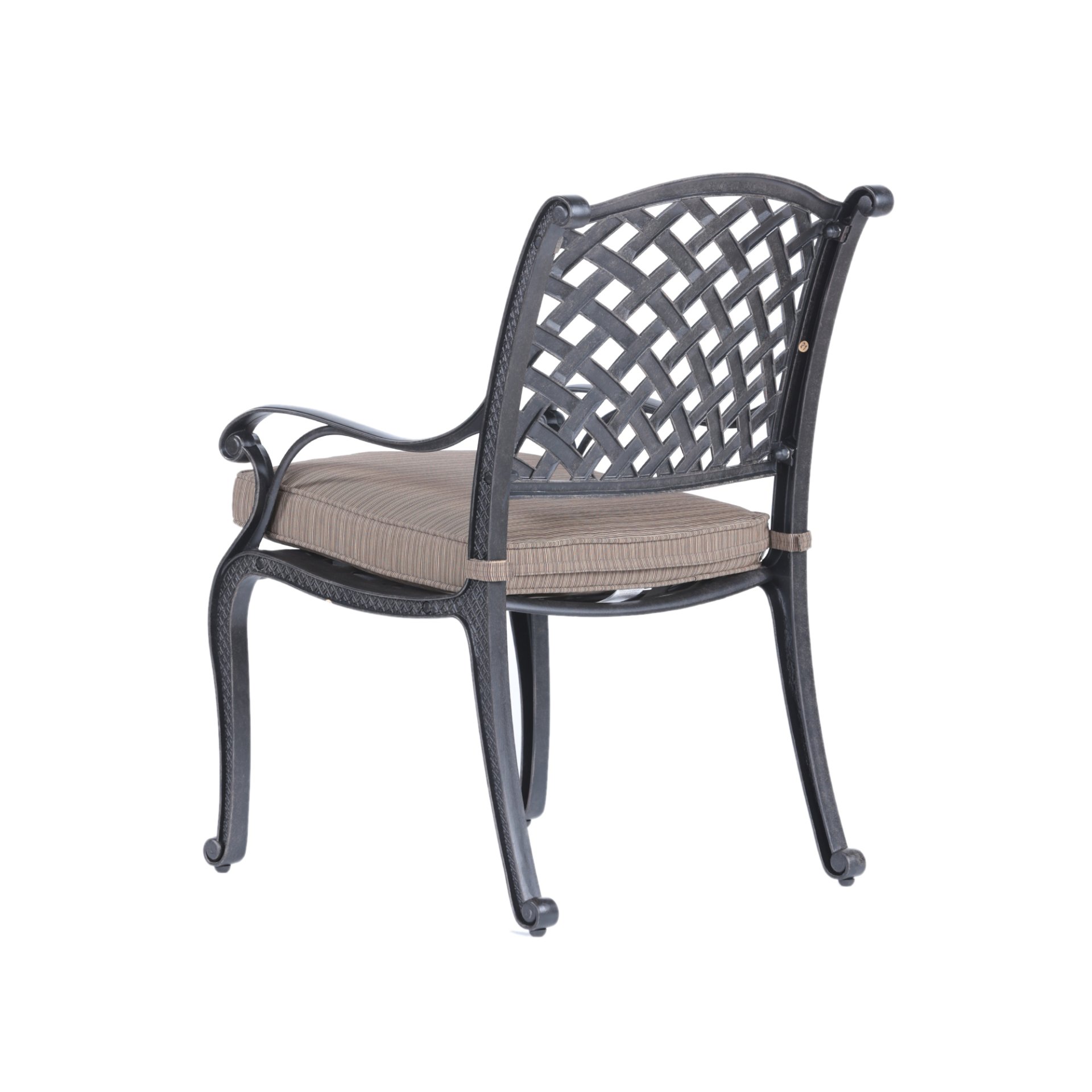 Round 4 Person 51.97" Long Dining Set With Cushions - Dupione Brown - Image 5