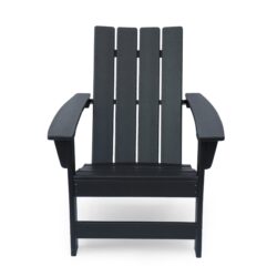 Enigmara - Outdoor High Density Resin Adirondack Chair - Black