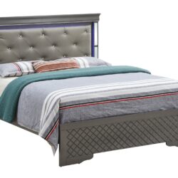 Full Elegant Bed - Metalic Black