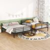Full Long Over Queen Bunk Bed - Black - Image 10