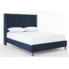 Peyton - Queen Bed Upholstered With High Headboard, Traditional Hand Buttoned Tufting - Blue - Image 11