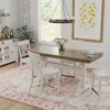 Haidel - Trestle Gathering Table - Brown / White - Image 6