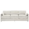 Cozy Upholstered 3 Seater Sofa Oversized Comfy Cloud Sofa Double Cushion 3 Seater Sofa Plush Cushion Sofa Couch For Living Room - Beige - Image 11