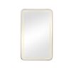 Rectangle Medicine Cabinet Mirror Bathroom Mirror With Storage Wall Mounted Medicine Mirror Cabinet With LED - Gold - Image 12