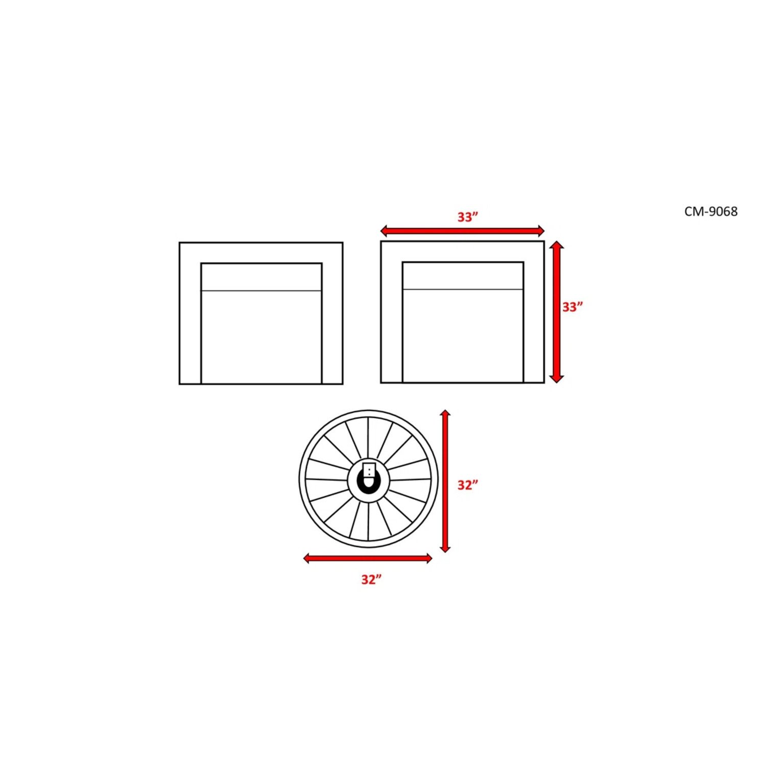 3 Piece Rattan Patio Sofa Set With Comfortable Cushions - Brown Mix / Gray - Image 3