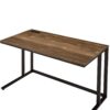 Tyrese - Writing Desk With USB - Walnut / Black - Image 3