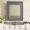 Wall Mounted Bathroom Storage Cabinet With Mirror, Medicine Cabinet With Height Adjustable Shelf, Over The Toilet Space Saver Cabinet - Gray - Image 7