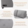 Sleeper Sectional Sofa, L-Shape Corner Couch Sofa - Bed With Storage Ottoman & Hidden Arm Storage & USB Charge For Living Room Apartment - Gray - Image 5