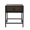 Ava - MDF End Table With Charging Ports And Metal Base - Espresso - Image 3
