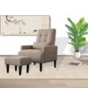 Living Room Sofa Single Chair And Ottoman, Modern Multi-Function Fabric Living Room Sofa Lounge Chair Bed And Stool. Soft Leisure Single Chair Adjustable Into 5 Angles With Sofa Bed - Gray - Image 5
