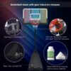 Portable Basketball Hoop Basketball System 8-10Ft Height Adjustable For Youth Adults LED Basketball Hoop Lights, Colorful Lights, Waterproof, Super Bright To Play At Night Outdoors, Good Gift For Kids - Black - Image 3