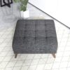 Addison - Square Upholstered Ottoman - Dark Gray - Image 3