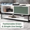 Watson - Wood Coffee Table Steel Frame With Shelves And Drawer - White And Green - Image 7