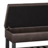 Cosmopolitan - Storage Ottoman Bench With Open Bottom - Distressed Brown - Image 3