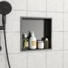 12" X 12" Stainless Steel Shower Niche Waterproof And Durable - Gunmetal Black - Image 5