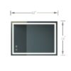 Briiiliant - Bathroom Vanity Mirror Anti Fog, Dimmable Rectangle Mirror & Front Lighting Smart Memory Function - Silver - Image 3