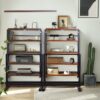 Multifunction Convertible Dining Table, Free Switch Space Saving Table Shelf For Home And Studio - Mahogany - Image 7