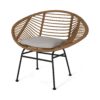 Cordella - Outdoor Woven Wicker Chairs With Cushions, (Set of 2) - Brown / Beige - Image 8