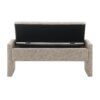 Modern Bed End Bench With Storage, Upholstered Large Foot Rest Stool, Comfy Window Vanity Bench For Living Room, Dorm, Coffee Table, Linen - Gray Brown - Image 7