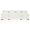 Oversized U - Shaped Sofa Versatile Sectional Sofa Pull Out Sofa Bed With Double Storage Chaise Lounges And 2 USB Ports For Living Room - Beige - Image 19