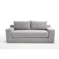 Convertible Loveseat Sofa With Memory Foam & Steel Frame - Light Gray