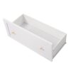 Freestanding Tall Bathroom Cabinet With 2 Adjustable Shelves, 3 Drawers, Soft Close Glass Doors - White - Image 18