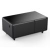 Modern Smart Coffee Table With Built-In Fridge - Bluetooth Speaker, Wireless Charging, Touch Control Panel, USB Interface, Outlet Protection, Atmosphere Light - Black - Image 14