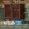 30" Vintage Bathroom Vanity With Ceramic Sink, Modern Bathroom Vanity Cabinet With 2 Soft Close Doors, Equpiied With 4 Sturdy Iron Legs - Antique Dark Brown - Image 8