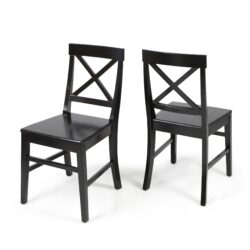 Plethora - Dining Chair With X Shaped Back (Set of 2) - Black
