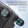 20" / 24" / 28" 3 Pieces / Set Spinner Wheel Luggage, Carry On Suitcase, Matching Color, TSA Combination Lock - Dark Gray - Image 9