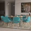 Malden - Bentwood Dining Chair - Turquoise Blue / Light Brown - Image 9