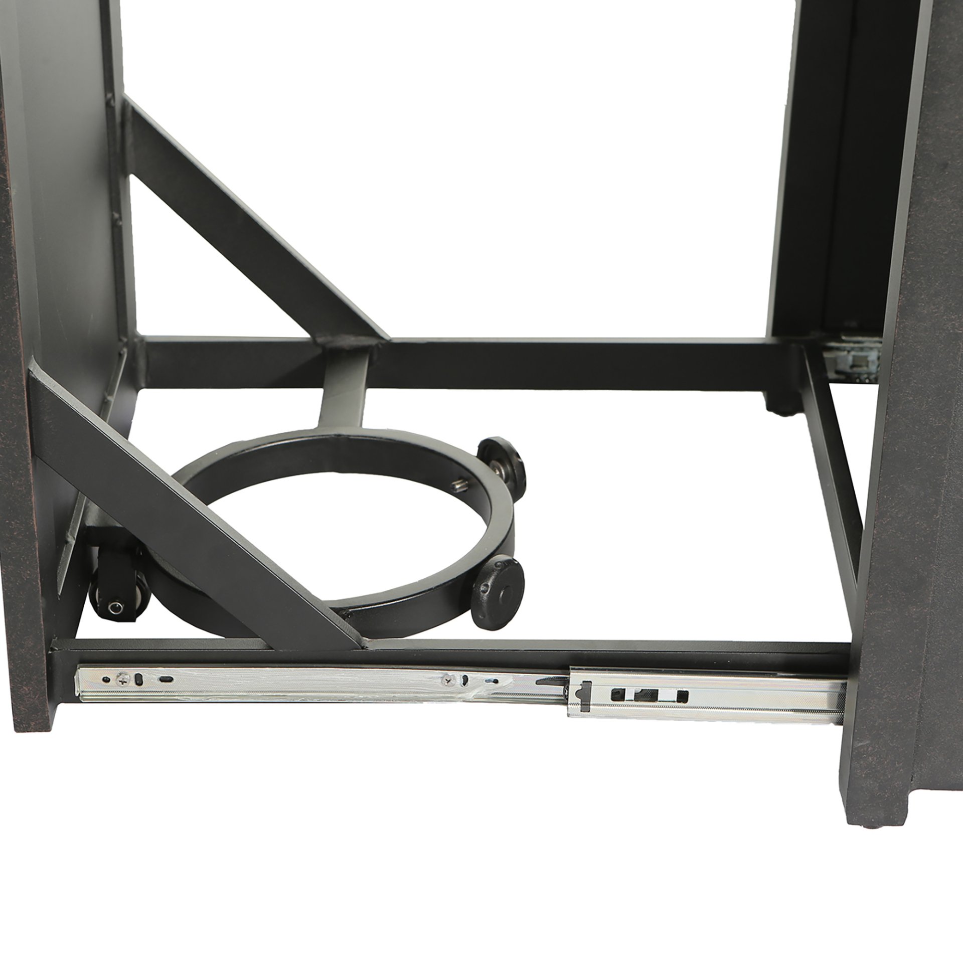 Aluminum Rectangle Fire Table With Fire Glass And Cover - Antique Bronze - Image 4