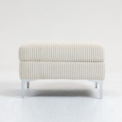 Modular Sectional Sofa Square Ottoman Module, Storage Ottoman Footrest - Beige