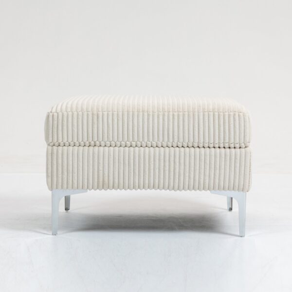 Modular Sectional Sofa Square Ottoman Module, Storage Ottoman Footrest - Beige